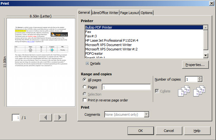 bullzip pdf printer